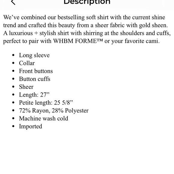 White House Black Market Beige Button Down Shirt - Picture 11 of 12